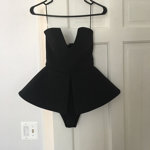 AQ/AQ Scavo Peplum Bodysuit (Never Worn) - Picture 1 of 2